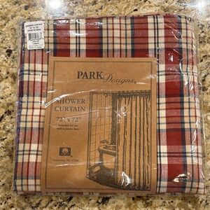 Park Designs Plaid Shower Curtain. New with Tags. New Condition. Gorgeous.